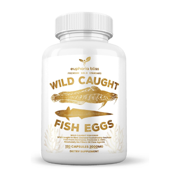 Wild Caught Fish Eggs, Omega 3 Supplement Supports Brain, Heart, Fertility and Inflammatory Health