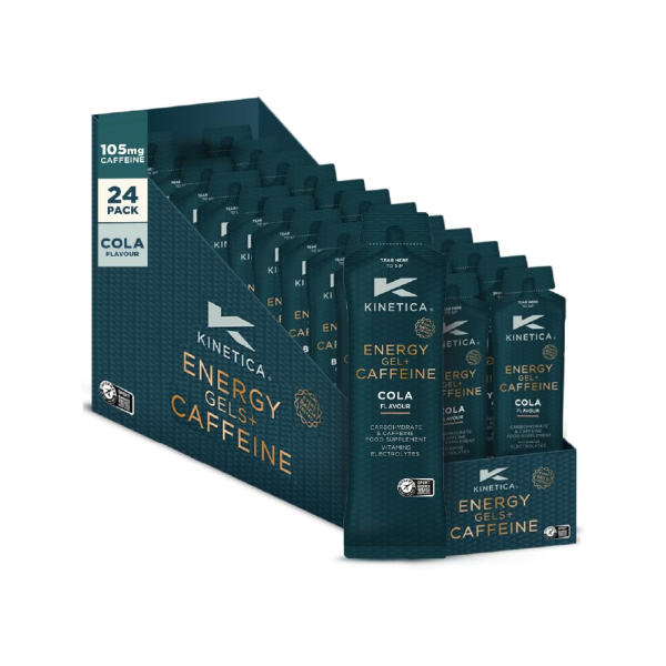 Sport Quick Release Energy Gel + Caffeine - Cola Flavour | 105mg Caffeine, 27g Carbohydrates/Serve | 24 x 70g Pack |