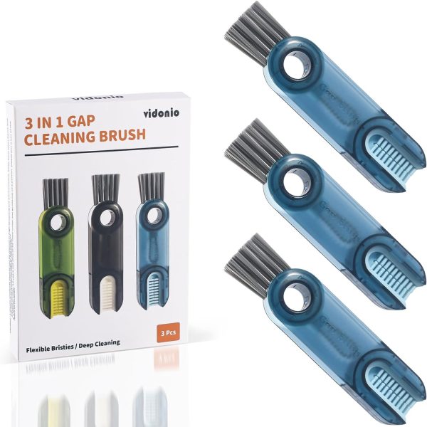 3 in 1 Cup Lid Gap Cleaning Brush Set - Blue