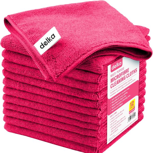 Microfibre Cleaning Cloths - Pink