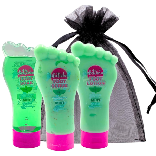 Foot Soak, Scrub & Lotion Set - Mint