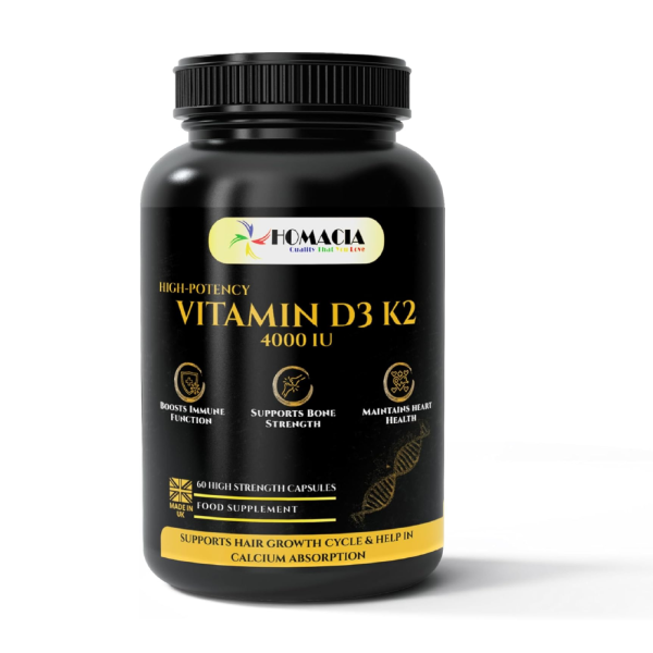 Vitamin D3 K2 – 4000 IU – 60 Vegan Capsules