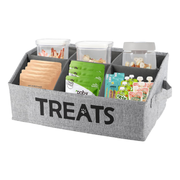 Large Dog Food Storage Container With 6 Compartments